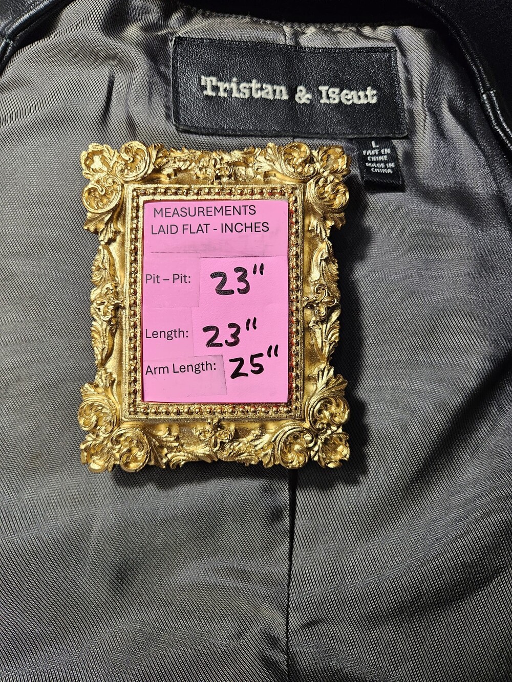 Tristan & Iseut Genuine Leather Jacket – Women’s Large - Picture 10 of 11